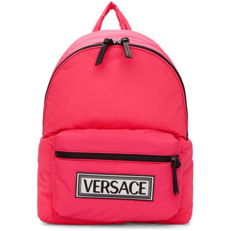 versace pink backpack|Versace free backpack.